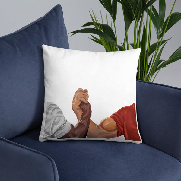 Epic Handshake Throw Pillow shopyourmeme 