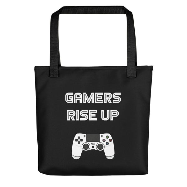 Gamers Rise Up Tote Bag shopyourmeme 
