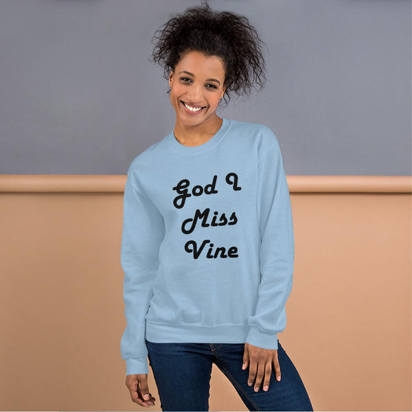 God I Miss Vine Sweatshirt shopyourmeme Light Blue S 