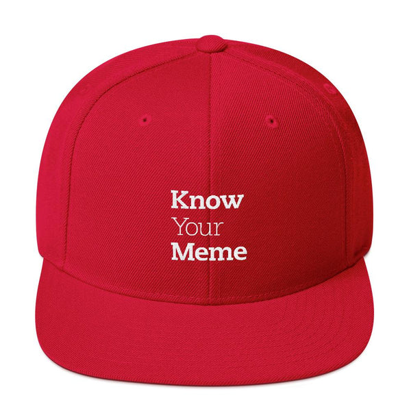 Know Your Meme Snapback Hat shopyourmeme Red 