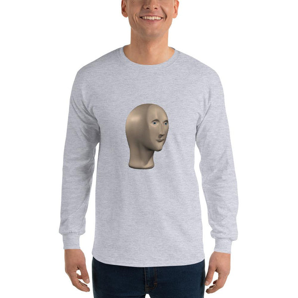 Meme Man Long Sleeve T-Shirt shopyourmeme Sport Grey S 