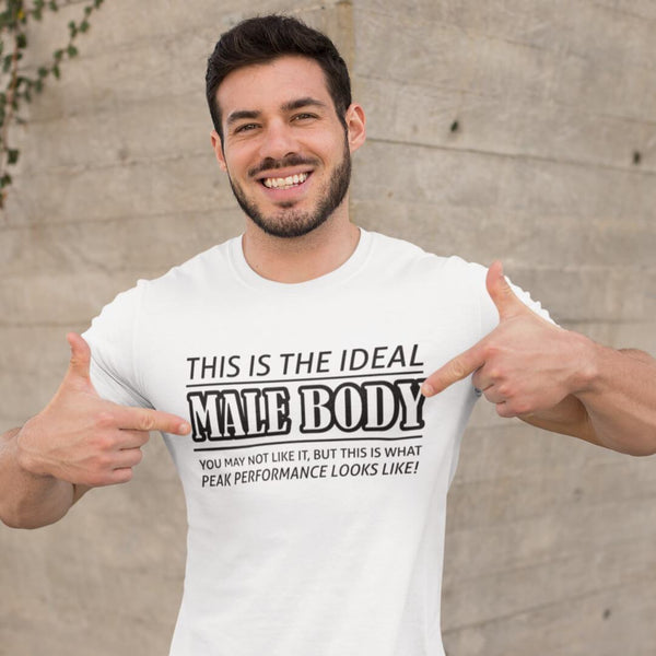 The Ideal Male Body T-Shirt shopyourmeme White S 