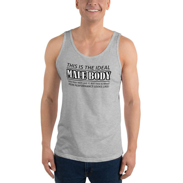 The Ideal Male Body Tank Top shopyourmeme Athletic Heather XS 