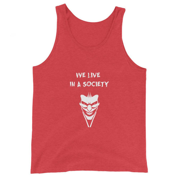 We Live In a Society Tank Top shopyourmeme Red Triblend XS 